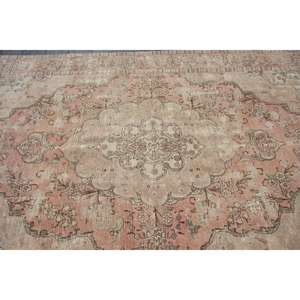 Alfombra Turca de 6.3x9.7 pies, Alfombra Vintage, Alfombra con Borde Rojo de Lana - Product Image 4