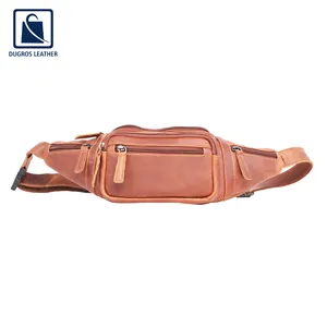 Indian Manufacturer of Shiny Anthracite Fitting Vintage Style Genuine Leather Bum Bag/ Waist Bag for Women at Low Price