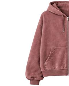 Sudadera con Capucha Personalizada con Estampado de Calavera Gótica Rosa Empolvada, Estilo Vintage, Sudadera Holgada de Felpa Gruesa, Sudadera con Capucha Estampada Personalizada - Product Image 3