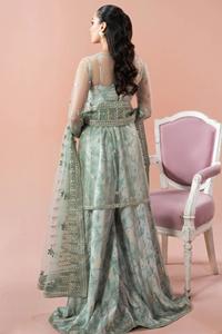 Vêtements d'hiver shalwar kameez pour femmes, costumes en organza de créateur pour femmes, vêtements brodés en organza pour l'hiver. - Product Image 5