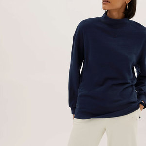 Nuevo diseño Otoño Invierno liso mujeres sudaderas suelta moda pulóver Top Oversize pulóver mujer Streetwear Sudadera con capucha para niñas - Product Image 4