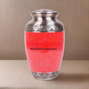 Aluminium Metal Classic Cremation Urn Crafted Solid Metal Lasting Strength Secured Thread Lock Adult Funeral Memorial Burial <b>Jar</b> - Product Image 4