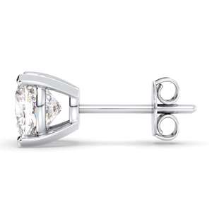 REYES Personalized 925 Sterling <b>Silver</b> CVD Lab Grown Diamond Screw <b>Back</b> Stud Earrings For Women 14K White Gold Plated Jewelry - Product Image 3