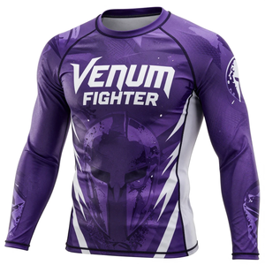 เสื้อรัดกล้ามเนื้อวีนัม ไฟท์เตอร์ สำหรับเด็ก พิมพ์ลายดิจิตอลตามสั่ง สำหรับกีฬา MMA, BJJ, เซิร์ฟ  พร้อมโลโก้แบบซับลิเมชั่นตามสั่ง - Product Image 4
