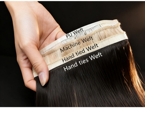 Extensiones de cabello humano Remy K.SWIGS de color marrón oscuro, finas, cosidas a mano, con cutículas alineadas, duraderas, suaves, reutilizables, naturales y saludables. - Product Image 6