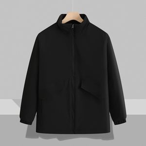 Chaqueta de Trabajo para Exteriores, Cuello Alto, Impermeable, Forro Polar, Gruesa, Cálida, Acolchada de Algodón, Cortavientos para Hombre y Mujer, Otoño Invierno - Product Image 4