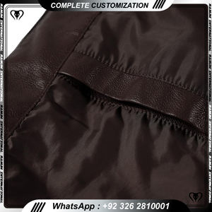 Men's Leather Jacket for Biker <b>Distressed</b> Genuine <b>Top</b> Quality Material Wholesale Price Causal Leather Jackets - Product Image 6