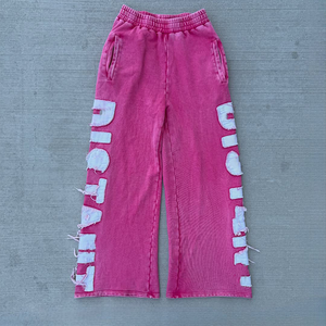 Custom Washed Vintage Embroidery Sun Faded <b>Full</b> <b>Zip</b> <b>up</b> Hoodies Tracksuits Men Flared Sweatpants <b>Hoodie</b> Set sweatsuit tracksuit - Product Image 6