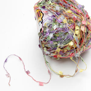 Misoknit 100% ถักด้วยมือคุณภาพสูง, เส้นด้ายโพลีเอสเตอร์อี้เทคนิคแปรงสีฟันที่หนาและมีหลากหลายสีผสมลวดลายดิบ - Product Image 4