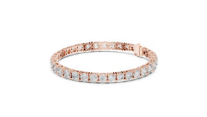 Pulsera de Boda para Mujer en Oro Blanco de 14K con Diseño de Diamantes Redondos Cultivados en Laboratorio |   Diamante Cultivado Nuevo - Product Image 5