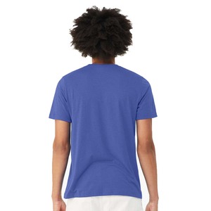 Vente en gros de T-Shirts en toile Bella pour homme bleu marine 100% coton lettre respirante tricotée à manches courtes séchage rapide anti-rides - Product Image 2