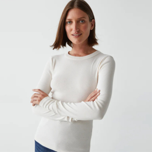 Nouveauté T-shirts à manches longues surdimensionnés en coton personnalisés vente en gros de T-shirts à manches longues pour femmes de High Street décontractés avec logo personnalisé - Product Image 4