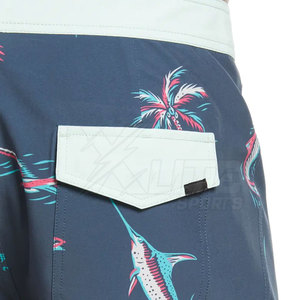 Shorts décontractés pour hommes, coupe classique, taille mi-haute, sublimation, tissu en coton mélangé doux, séchage rapide et respirant - Product Image 5