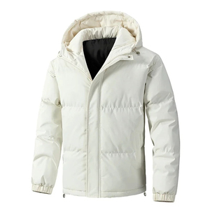 Otoño Invierno engrosada abajo a prueba de viento cálido Puffer chaqueta con cremallera completa con cuello con capucha chaqueta de invierno - Product Image 3