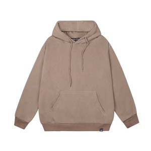 Sweats à capuche à carreaux tricotés de haute qualité sweats coton/poly polaire 350gsm pull surdimensionné logo d'impression noir pour hommes - Product Image 5