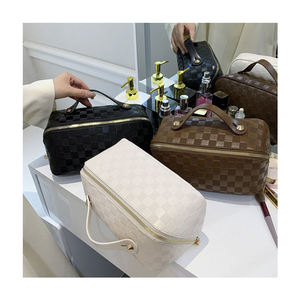 Organisateur de maquillage de mode de sac cosmétique en cuir de haute qualité, trousse de toilette de voyage, étui de beauté compact pour dames - Product Image 5