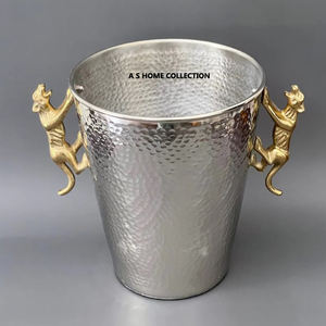Custom Design Luxury Metal Shiny Gold Plated 5l bar Accessories Wine Chiller <b>champagne</b> <b>Ice</b> <b>Bucket</b> - Product Image 3
