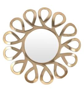 Cadre de miroir mural en métal et verre rond en fer moderne européen Accents muraux Miroirs Miroir de salle de bain fait à la main - Product Image 2