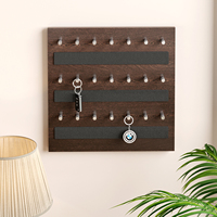 BLUEWUD Skywood bois d'ingénierie décor mural porte-clés cintre avec 21 crochets pour salon meubles de maison pour 21 clés