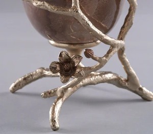 Decorative Golden Aluminium <b>Candle</b> Stand With Hurricane Glass Ideal For Table Centerpiece Accent And Home Decoration - Product Image 2