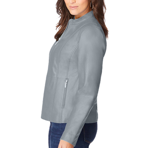 Veste en cuir marron Chaqueta De Cuero hiver chaud mode en cuir véritable Bomber veste à glissière en cuir PU veste pour femme - Product Image 6