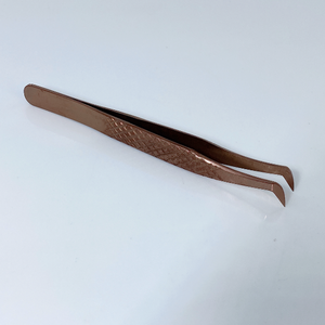 แหนบถอนขนตาพลาสม่าสีโรสโกลด์แหนบหนีบขนตาแบบตรงและโค้งงอ - Product Image 4
