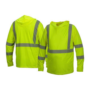 เสื้อสเวตเตอร์มีฮู้ดสะท้อนแสงสำหรับผู้ชายเสื้อมีฮู้ดแบบสวมหัวมีเชือกดึงมีเทปสะท้อนแสงกว้าง2นิ้วสำหรับทำงาน - Product Image 3