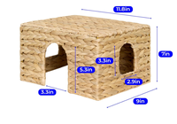 Maison de cachette de jacinthe d'eau naturelle à motif solide pour chinchillas cochons d'inde tissé à la main abri pour petits animaux prix peu coûteux