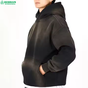 เสื้อฮู้ดสำหรับผู้ชายเสื้อฮู้ดแบบสวมหัวเสื้อมีฮู้ดสำหรับผู้ชายผ้าคอตตอนสี100% - Product Image 4