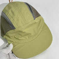 Casquette de camping d'extérieur unisexe personnalisée en nylon non structuré, 5 panneaux, imperméable, en maille, réglable, séchage rapide, légère et respirante