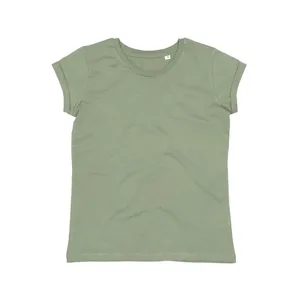Camiseta Orgánica de Manga Enrollable para Mujer, Merchandising Promocional Sostenible - Product Image 3