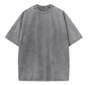 Camisetas Extra Grandes para Hombre, 100% Algodón, 230g, Alta Calidad, Hombros Caídos, Tallas Grandes, Estilo Casual, Estampado, Lavado Ácido - Product Image 5