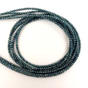 ลูกปัดเพชรเหลี่ยมเพชรพลอยสีฟ้าธรรมชาติขนาด1.7-2.5มม. ลูกปัดเพชรทรงหลวมของแท้ปราศจากความขัดแย้ง - Product Image 3