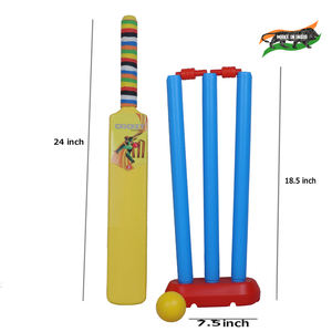 Unisex Cricket Kit with Plastic <b>Bat</b> Age-Appropriate Outdoor Toy Structure for All for Beginners Promotions Wholesale Available - Product Image 2