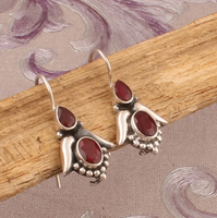 Pendientes de Aro con Forma de Búho, Plata de Ley 925, Diseño Boho de Lujo, con Puntos, Hechos a Mano, con Múltiples Piedras Preciosas, Joyería para Fiestas, Regalo para Adolescentes