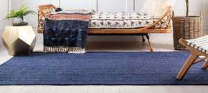 พรมปอกระเจาเส้นใยธรรมชาติทรงสี่เหลี่ยมผืนผ้าสำหรับตกแต่งบ้านที่ทันสมัยห้องนั่งเล่นห้องนอน - Product Image 3