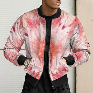 2023 chaqueta cortavientos ligera personalizada para hombre, cuello levantado, cremallera, prendas de vestir, chaqueta de caza Bomber de lona - Product Image 2