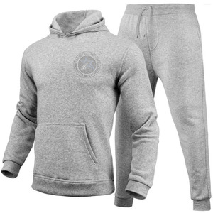 Ensemble de survêtement unisexe en polaire deux pièces personnalisé pour l'hiver avec capuche et sweat-shirt respirant style urbain – Vente en gros - Product Image 1
