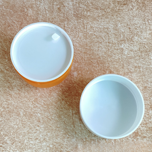 Vente en gros 150g PP bocaux en forme de bol rond crème de soin de la peau pot d'orange avec bouchon à vis blanc emballage de cosmétiques de Pavico Vietnam - Product Image 6