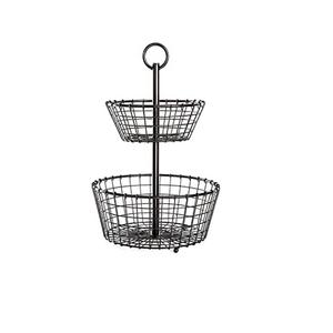 Black Powder Coated Iron Wire <b>Fruit</b> <b>Storage</b> Basket For Home Hotel Restaurant Decorative <b>Storage</b> Basket At High Standard Quality - Product Image 1