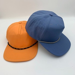 Chapeaux de camionneur personnalisés avec logo en caoutchouc PVC 5 panneaux chapeaux de golf étanches Melin casquette de baseball à séchage rapide - Product Image 1