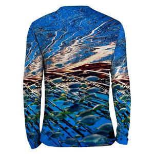 Camisas de pesca impermeables UPF50 + Poliéster Protector solar Ajuste seco Elástico Secado rápido UV Camisa Camisas de pesca - Product Image 5