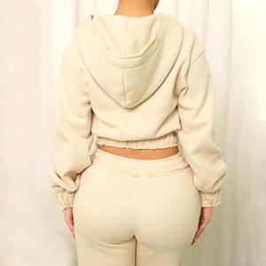 Fabricants de vêtements vente en gros survêtement style vieilli femmes survêtements à manches longues à capuche et pantalon femmes ensemble streetwear - Product Image 5