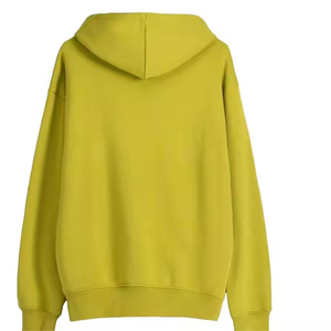 2025 Acide Lavé Hommes Polaire Pull À Capuche 100% Coton Uni Teint Logo Personnalisé Solide Broderie Hiver - Product Image 6