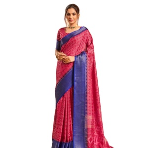Traditional Dola Style Foil-Printed Silk <b>Saree</b> Collection for Formal Parties Wear - Product Image 2