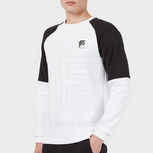 Dos tonos Premium 100% algodón polar hombres pulóver sudadera de gran tamaño invierno patrón sólido diseño forrado - Product Image 2