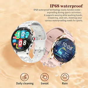 Montre connectée AMOLED H03 pour femmes, appels Bluetooth, étanche IP68, moniteur de fréquence cardiaque et d'oxygène sanguin, suivi d'activité pour la course, le bureau et le quotidien - Product Image 5