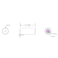 Antena RTK impermeable L1 L2 de doble banda GPS y GNSS de alta precisión con conector SMA para Drones