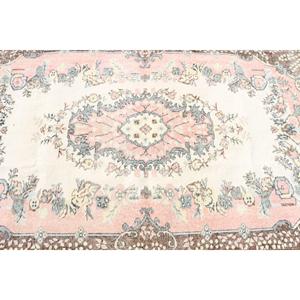 Tapis turc 4x6,8 pieds, tapis en laine Ikat marron - Product Image 4