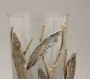 Exquisito jarrón de flores con acento de hoja Vintage, pieza decorativa clásica que mejora los espacios de vida, dormitorios y decoración de oficina - Product Image 3